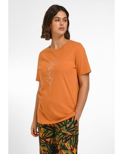 Emilia Lay T-Shirt Cotton (1-tlg) mit modernem Design - Orange