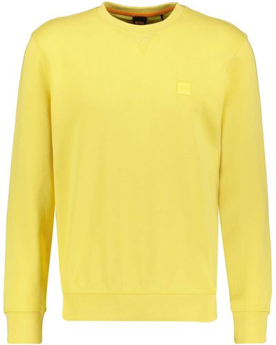 BOSS Sweatshirt WESTART Relaxed Fit (1-tlg) - Gelb