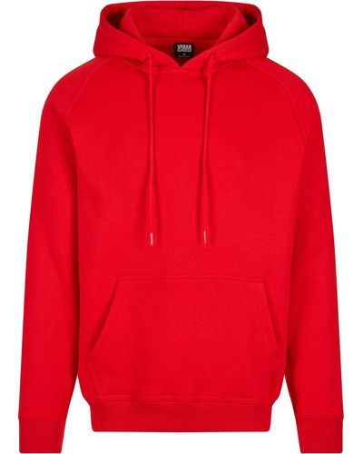 Urban Classics Sweatshirt Blank Hoody - Rot