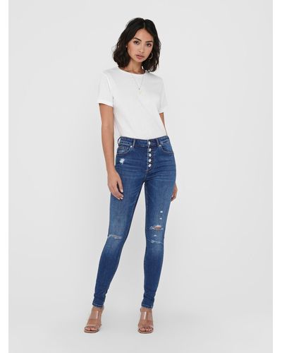 ONLY Skinny-fit-Jeans Bobby (1-tlg) Weiteres Detail - Blau