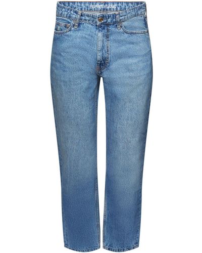 Esprit Straight- Lockere Retro-Jeans mit mittlerer Bundhöhe - Blau