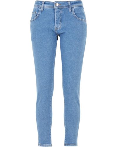 2Y Premium Bequeme Jeans Premium 2Y Basic Cropped Skinny Denim - Blau