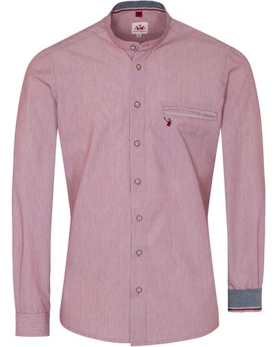 Spieth & Wensky Trachtenhemd Woods mit Stehkragen - Pink