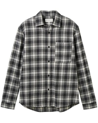 Tom Tailor T- relaxed checked twill shirt - Grau