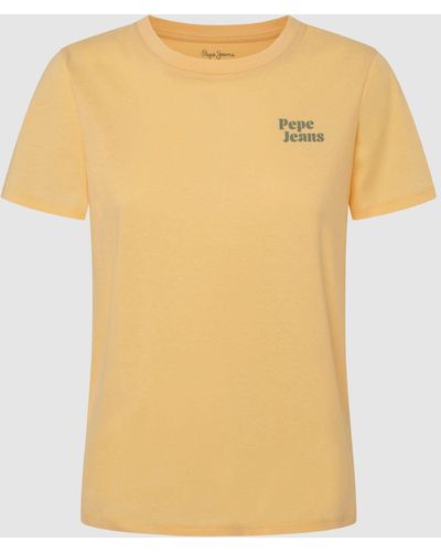 Pepe Jeans T-Shirt EFFIE - Gelb