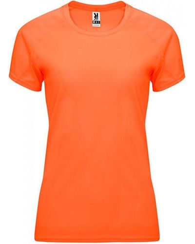 Roly Rundhalsshirt Bahrain Woman T-Shirt mit Raglan-Ärmeln - Orange