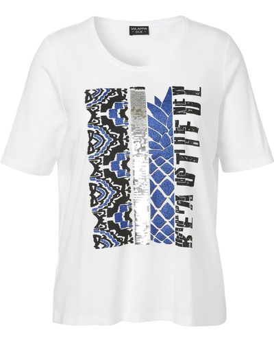 Via Appia Due Shirt mit Front-Print - Blau