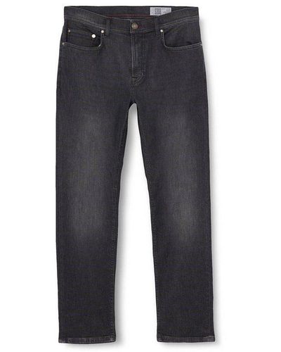 Hechter Paris 5-Pocket-Jeans graphite (1-tlg) - Grau