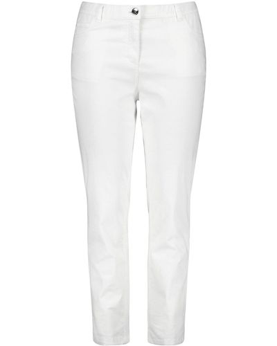 Samoon 5-Pocket-Hose Elastische 7/8 Jeans Betty - Weiß