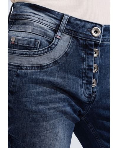 Cecil 5-Pocket-Jeans Style Scarlett Random - Blau
