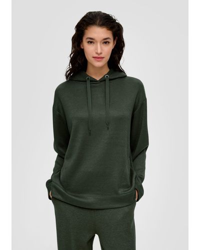 S.oliver Sweatshirt Hoodie aus Viskosemix - Grün