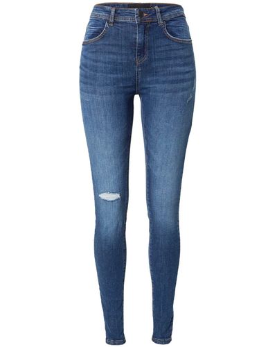 Pieces Skinny-fit-Jeans KATE (1-tlg) Plain/ohne Details - Blau