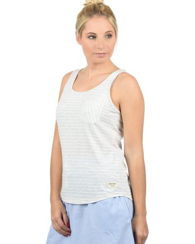 Desires Tanktop Melanie ärmelloses Shirt mit Streifen - Weiß
