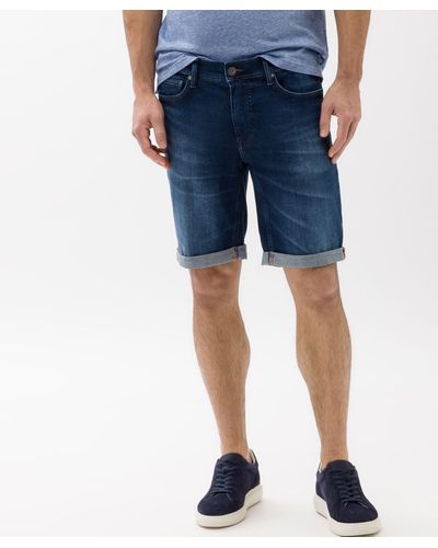 Brax Jeansshorts Chris Vintage Flex Denim Shorts, elastisch - Blau
