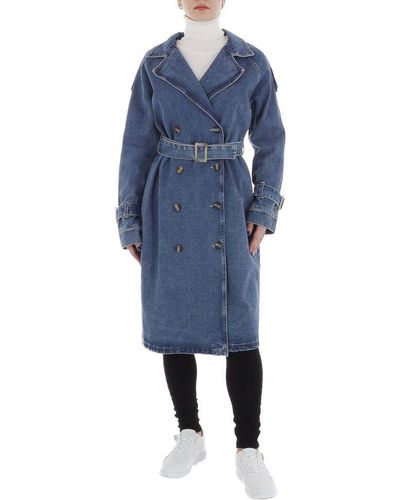 Ital-Design Elegant (86099112) Used-Look Trenchcoat in Blau
