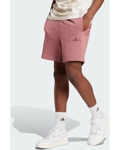adidas ALL SZN FRENCH TERRY SHORTS - Rot