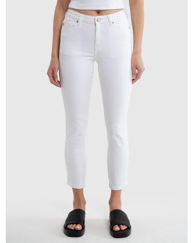 Big Star Skinny-fit-Jeans ADELA CROPPED normale Leibhöhe - Weiß