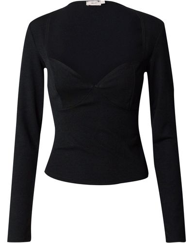 Nly by Nelly Langarmshirt (1-tlg) Plain/ohne Details - Schwarz