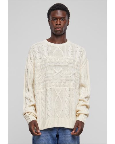 Urban Classics Sweatshirt Set In Boxy Sweater Strickpullover - Natur