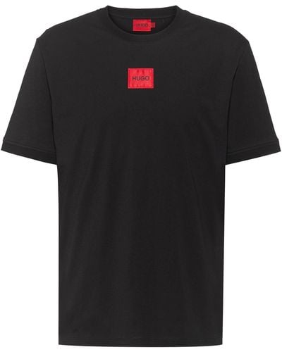 HUGO T-Shirt Diragolino (1-tlg) - Schwarz