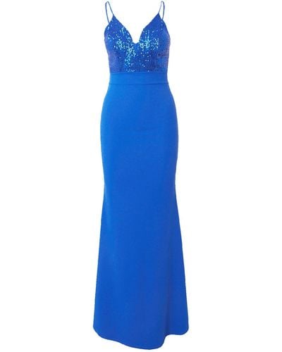 Wal-G Abendkleid TAZMIN (1-tlg) Pailletten - Blau