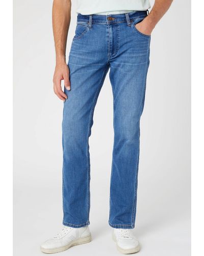 Wrangler Stretch-Jeans Greensboro Regular Straight - Blau