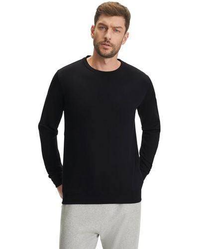 FALKE Langarmshirt aus hochwertiger Pima-Baumwolle - Schwarz