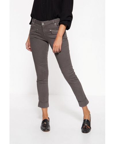 ATT Jeans ATT Slim-fit-Jeans Lola mit graphischer Musterung - Grau