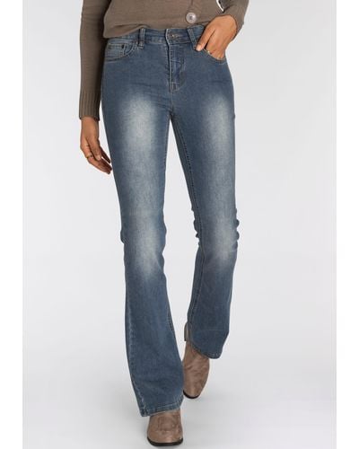 Arizona Bootcut-Jeans Shaping High Waist - Blau