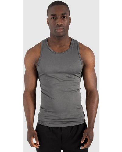 Smilodox Tanktop Damien Seamless - Grau