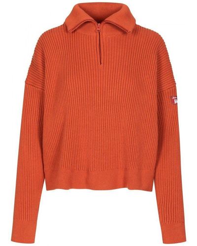 Derbe Sweatshirt Knit Troyer GOTS Women - Orange