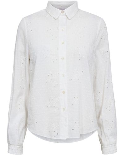 Numph Klassische Bluse - Weiß