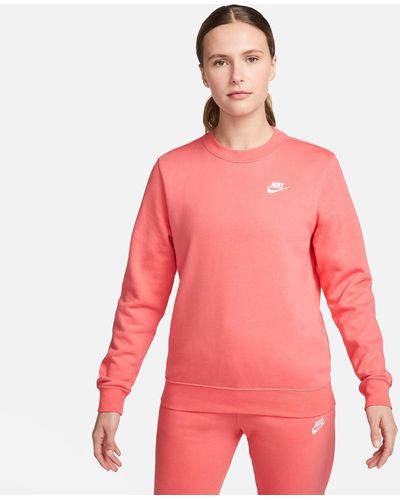 Nike CLUB FLEECE WOMEN'S CREW-NECK SWEATSHIRT - Pink
