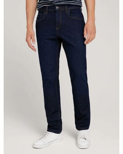 Tom Tailor Regular Slim Fit Jeans Basic Stretch Raw Hose JOSH 4659 in Blau