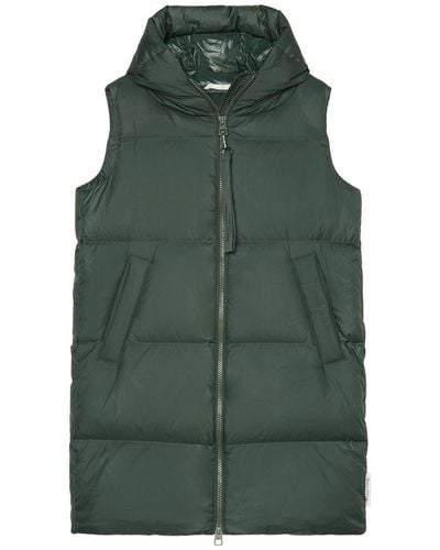 Marc O' Polo Outdoorjacke Vest, filled with down, long, fixed - Grün