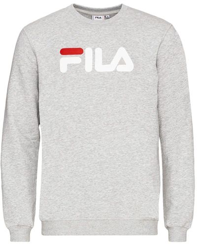 Fila Sweatshirt Barbian Crew Sweat mit großem linear Logo auf der Vorderseite - Grau