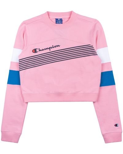 Champion Sweatshirt Crewneck Croptop 112761 - Pink