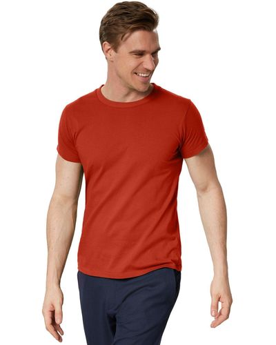 dressforfun T-Shirt Männer Rundhals - Rot