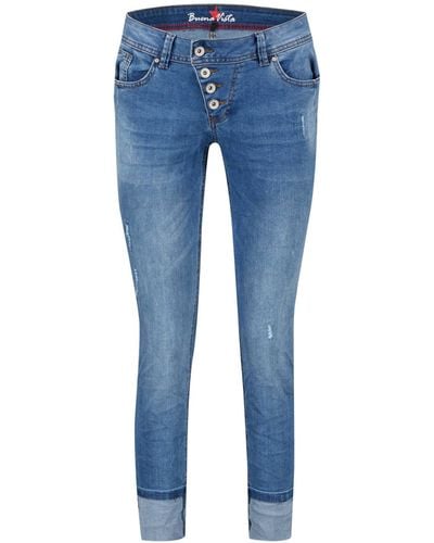 Buena Vista 5-Pocket- Jeans MALIBU (1-tlg) - Blau