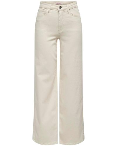 ONLY 5-Pocket-Jeans ONLMADISON BLUSH HW WIDE DNM CRO - Weiß