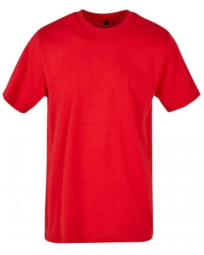 Build Your Brand Rundhalsshirt Basic Round Neck T-Shirt XS bis 5XL - Rot