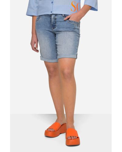 Laurasøn Regular-fit- Jeans-Shorts gerades Bein 4-Pocket - Blau