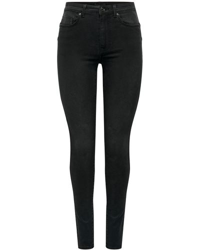 ONLY Fit-Jeans ONLPOWER-ROYAL HW PUSH UP SKINNY DNM EXT - Schwarz