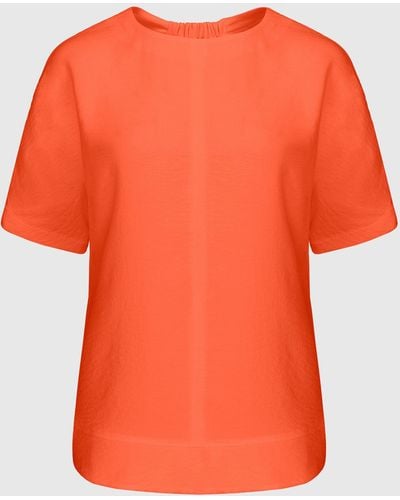 Bianca Shirtbluse SAHRA mit modischem Design in cleanem Look - Orange