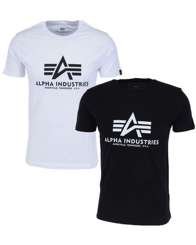 Alpha Industries Shirt Basic T Pack (2-tlg) - Blau
