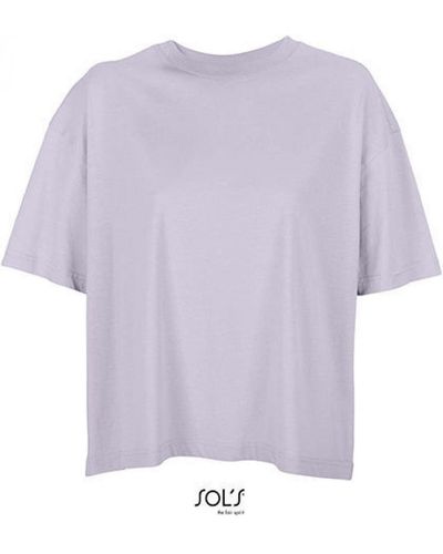 Sol's Rundhalsshirt Women ́s Boxy Oversized T-Shirt - Lila