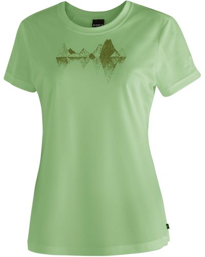 Maier Sports T-Shirt Tilia Pique W Funktionsshirt, Freizeitshirt mit Aufdruck - Grün