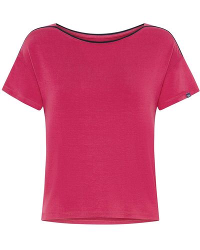 Naturana Kurzarmshirt Half Time Break Loungewear Shirt - Pink