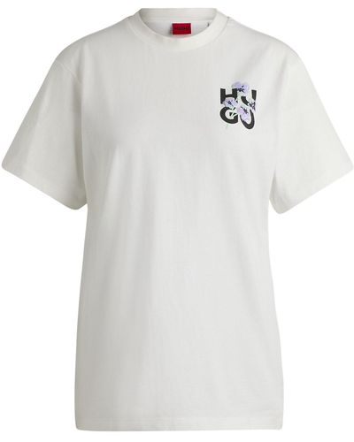 HUGO T-Shirt Vintage Tee_10 (1-tlg) - Weiß