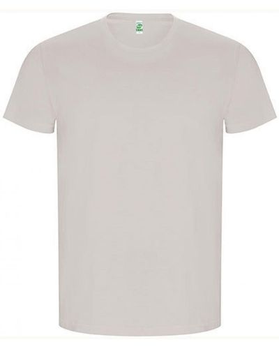 Roly Rundhalsshirt Golden Organic T-Shirt - Weiß